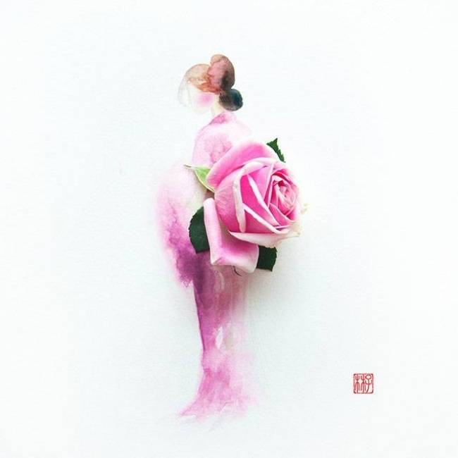 The artist Lim Ji Wei "Limzy" — Watercolor and Flowers