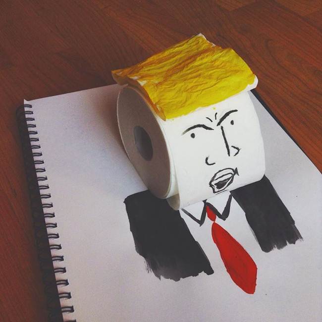 Kristián Mensa transformed everyday objects into unexpected pieces of art with the help of his painting and drawing art